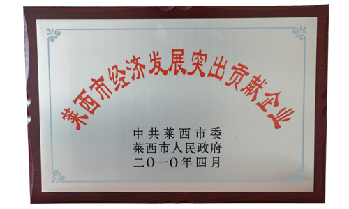 萊西市經(jīng)濟發(fā)展突出貢獻企業(yè)